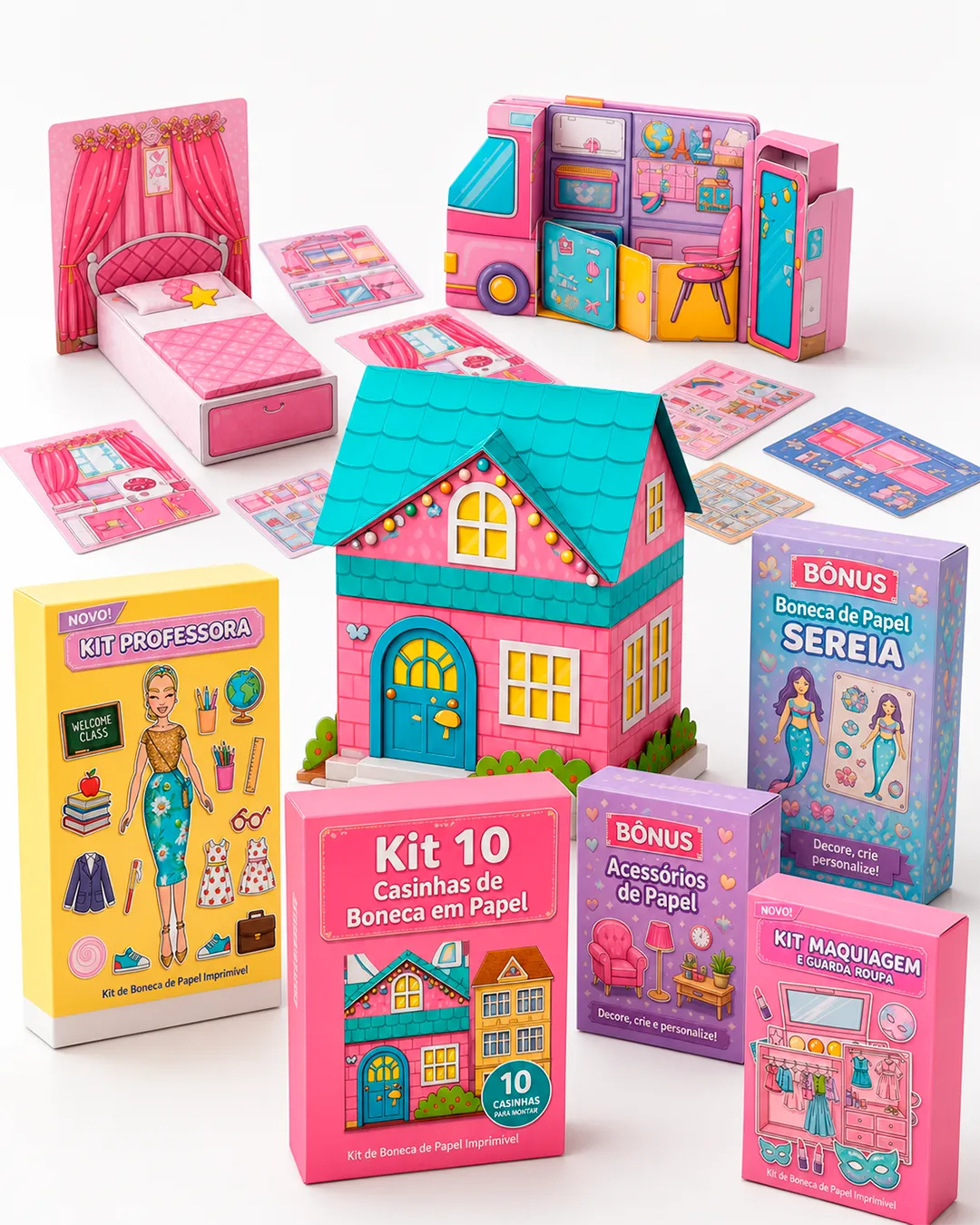 Super Paper Dollhouses Kit — 10 exclusive models